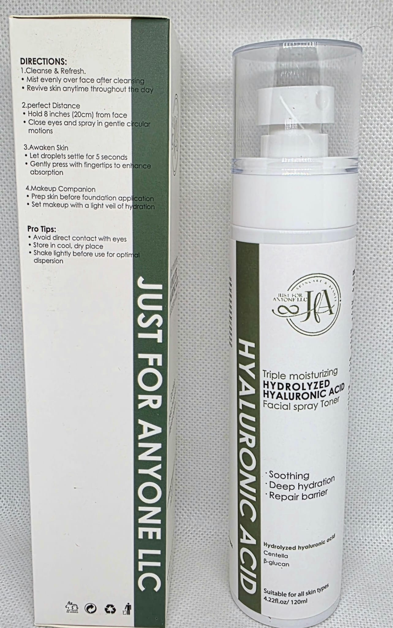 Triple Moisturizing Hydrolyzed Hyaluronic Acid - Facial Spray Toner