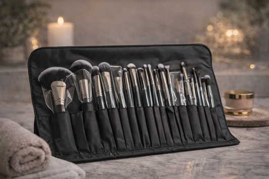 Juego de 24 brochas de maquillaje profesionales.